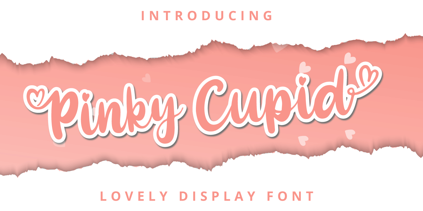 Beispiel einer Pinky Cupid-Schriftart